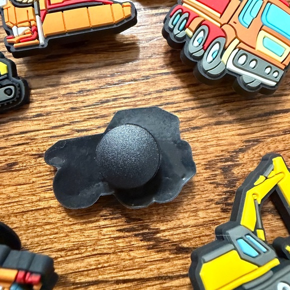 Shoe Charms Toddler Baby Boy Construction Vehicles Trucks Set Of 7 Charms - Picture 5 of 5